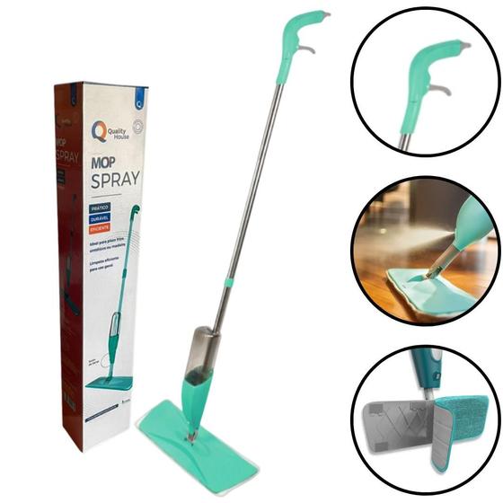 Imagem de Mop Spray com Reservatório de Água Esfregão Microfibra para Limpeza de Casa