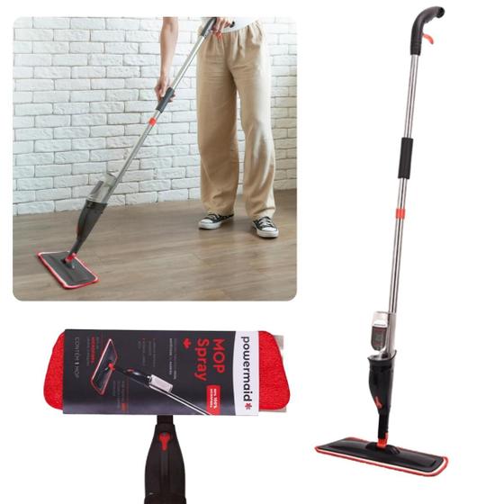 Imagem de Mop Spray Com Reservatório e Borrifador Rodo Com Pano Microfibra Lavável