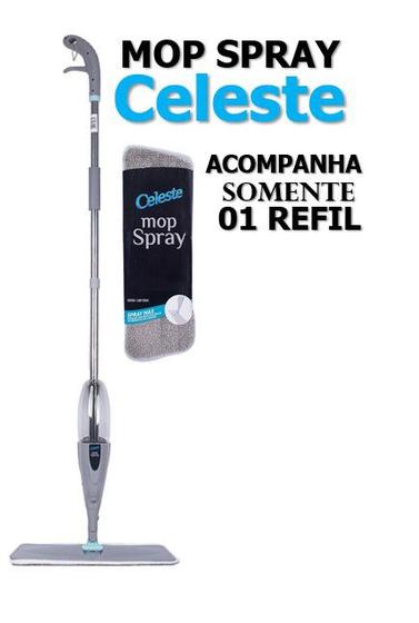 Mop Spray Com Reservatório Esfregão Vassoura Mágica Refil Celeste Menor preço em Mop Spray Com Reservatório Esfregão Vassoura Mágica Refil Celeste