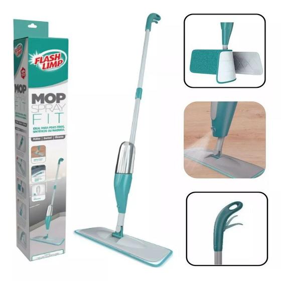 Imagem de Mop Spray Com Reservatório Refil Microfibra Vassoura Inteligente MOP0556 - FLASHLIMP 