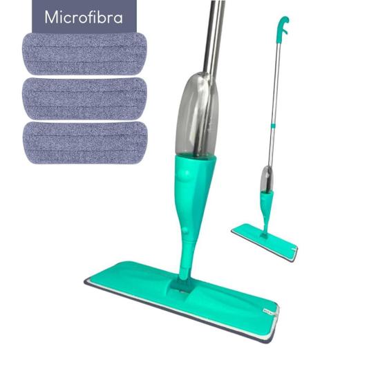 Imagem de Mop Spray Esfregão Vassoura Com Reservatório Com 3 Refis de Microfibra