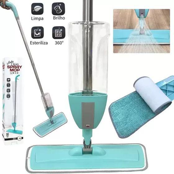 Mop Spray Rodo Magico Esfregão Com Reservatório Microfibra Menor preço em Mop Spray Rodo Magico Esfregão Com Reservatório Microfibra