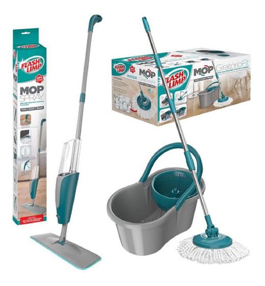 Imagem de Mop spray rodo mop7800 flashlimp + esfregão mop fit mop5010