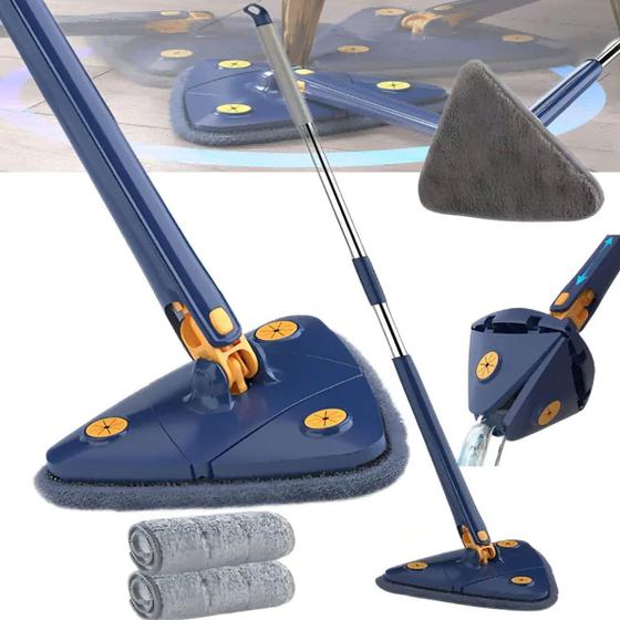 Imagem de Mop Triangular Giratório com 2 Refil para Limpeza