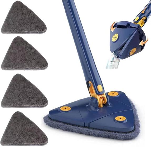 Imagem de Mop Triangular Multiuso 360 Giratório: Limpeza de Paredes e Tetos com Facilidade