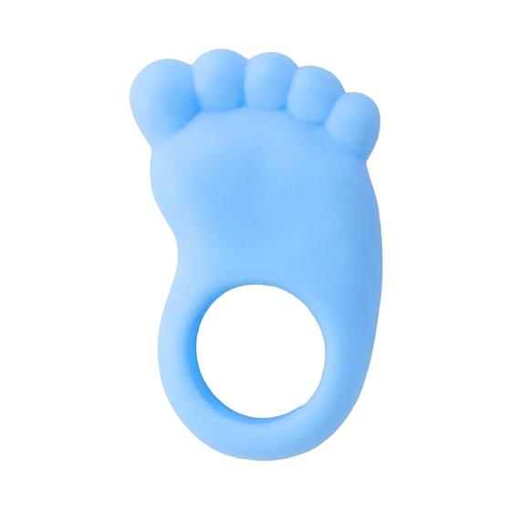 Imagem de Mordedor Anti Stress Bebês Pezinho Macio Baby Rosa E Azul