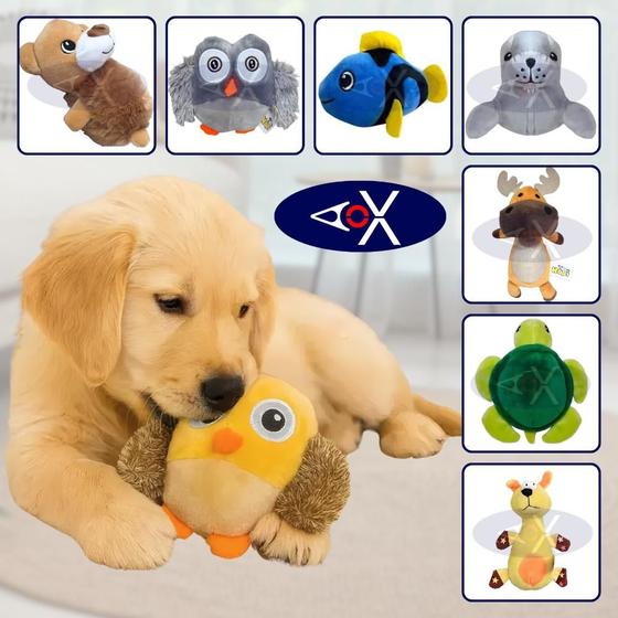 Imagem de Mordedor de Pelúcia Brinquedo para Pets Com Apito Macio Resistente Lavável 