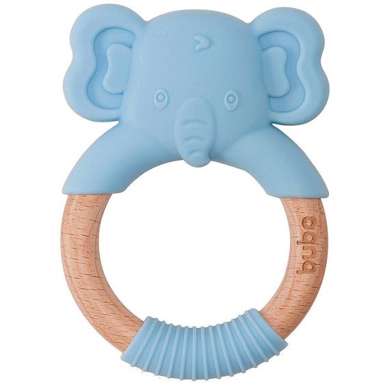 Imagem de Mordedor em Silicone e Bambu Elefante Azul - Buba