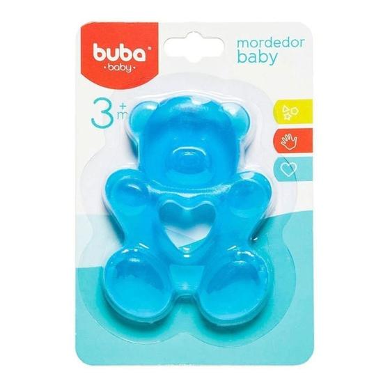 Imagem de  Mordedor para Bebê  Ursinho Com Água Buba Azul 
