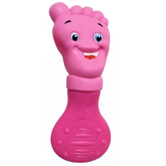 Imagem de Mordedor pezinho bebe anti stress macio para dentiçao