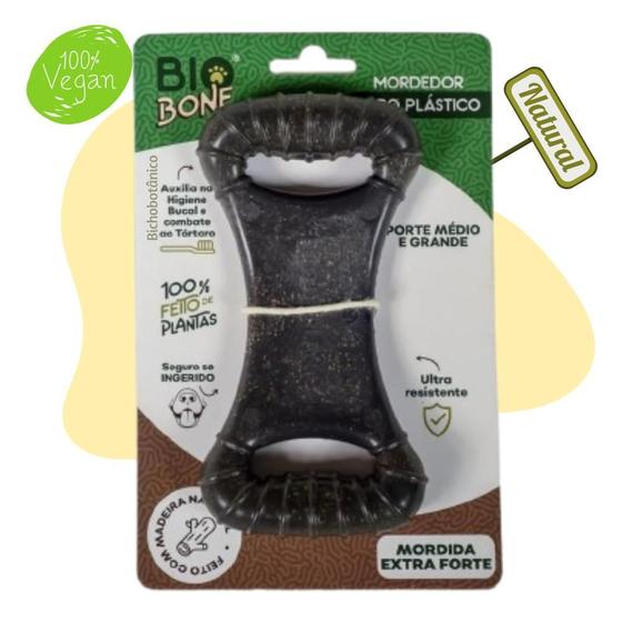 Imagem de Mordedor Vegano pet Biobone - porte M e G (Mordida Extra forte) Sabor: Madeira