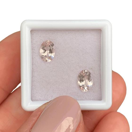 Imagem de Morganita Peachy Oval Par 1,32ct