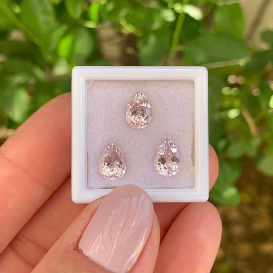 Imagem de Morganita Rosa Gota SET 3,42ct