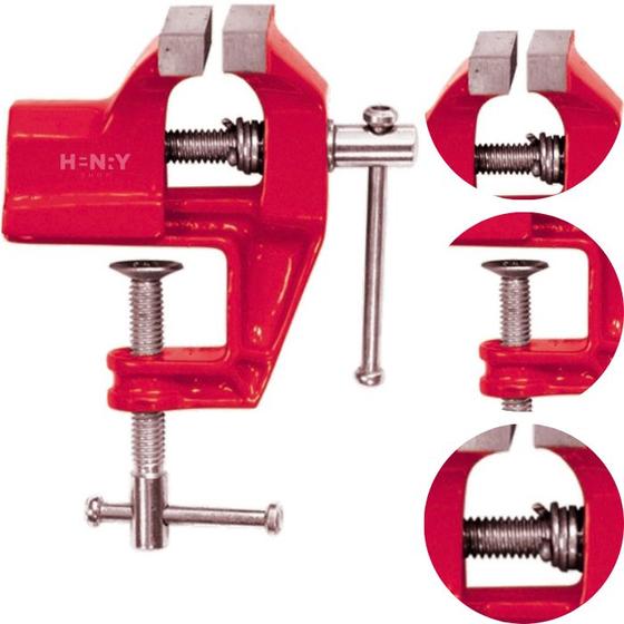 Imagem de Morsa de Bancada 60mm Mini Torno de Mesa de Aço