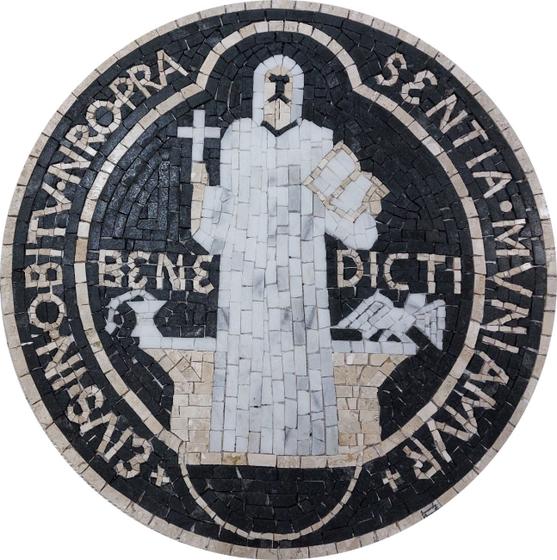 Imagem de Mosaico Religioso Cruz De São Bento Verso II