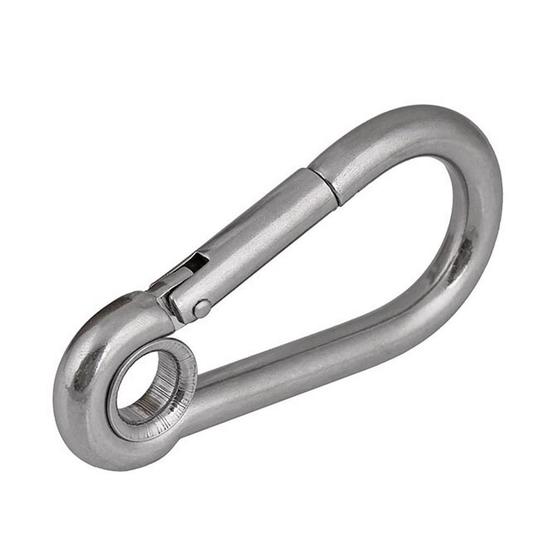 Imagem de Mosquetão Com Olhal Inox 7 Mm Trava Rápida Carga Max 137kg