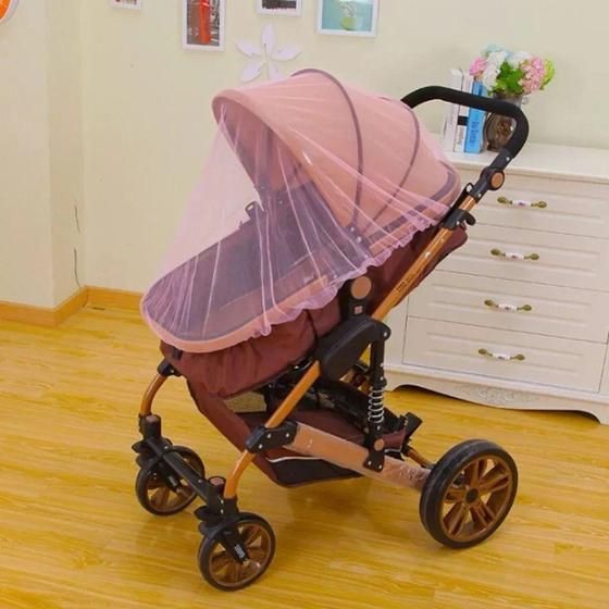 Imagem de Mosquiteiro Tela Para Carrinho De Bebê Proteção De Insetos - SmobyBaby