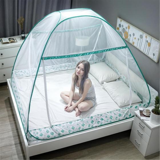 Imagem de Mosquiteiro Tenda Cama Casal Dobrável Pratico E Portátil