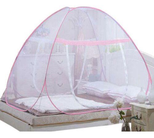 Imagem de Mosquiteiro Tenda Cama Solteiro Dobrável Portátil Rosa