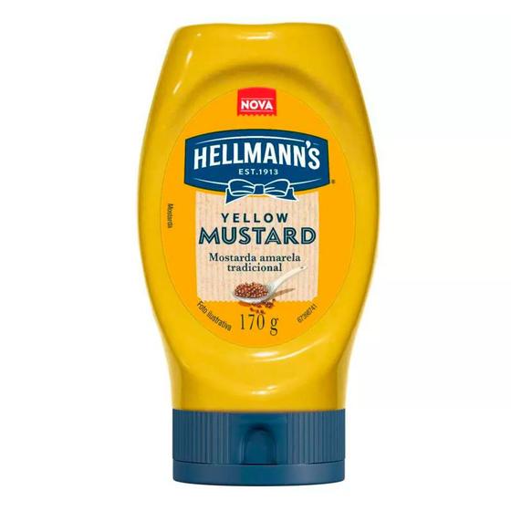 Mostarda Amarela Tradicional Hellmann's Squeeze 170g - Hellmanns ...