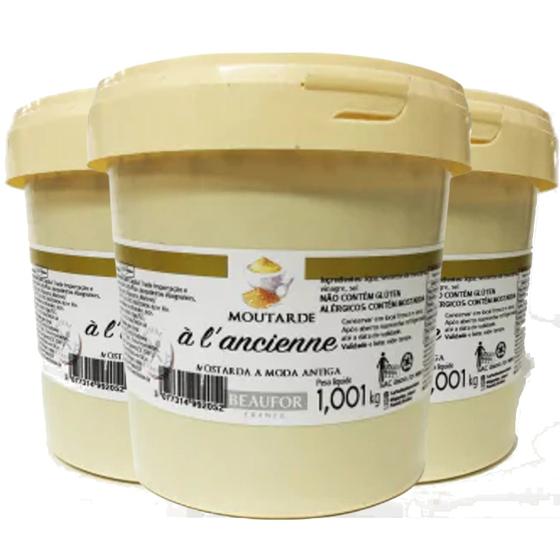 Imagem de Mostarda Francesa BEAUFOR Ancienne Balde 1,001Kg (3 baldes)