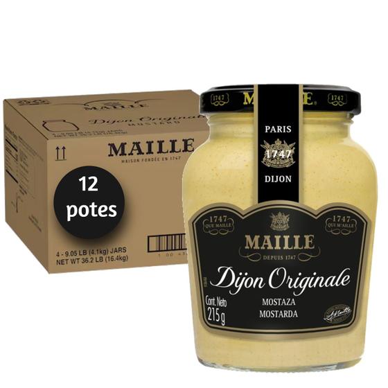 Imagem de Mostarda Francesa MAILLE Dijon Original 215g (12 potes)