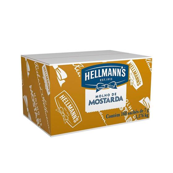 Imagem de Mostarda Hellmann's  Sachê Com 168 Sachês de 7gr Cada