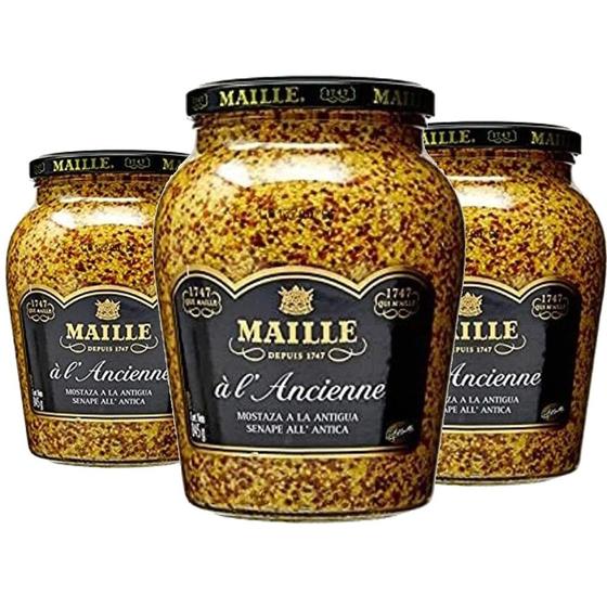 Imagem de Mostarda MAILLE a moda antiga (l'ancienne) 210g (3 vidros)