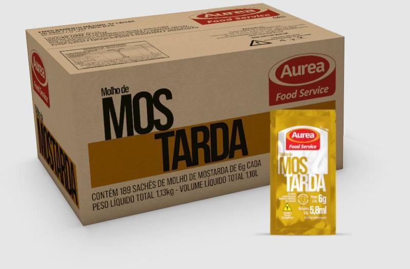 Imagem de Mostarda Sache 6g com 189 Unidades - Aurea