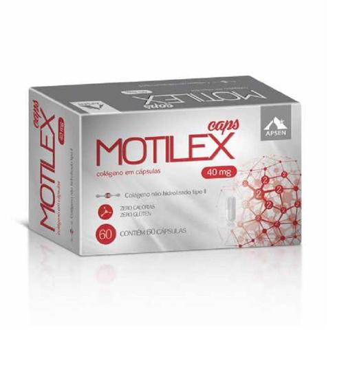 Motilex Colágeno não hidrolisado tipo 2 40mg Com 60 Capsulas - Apsen Menor preço em Motilex Colágeno não hidrolisado tipo 2 40mg Com 60 Capsulas - Apsen