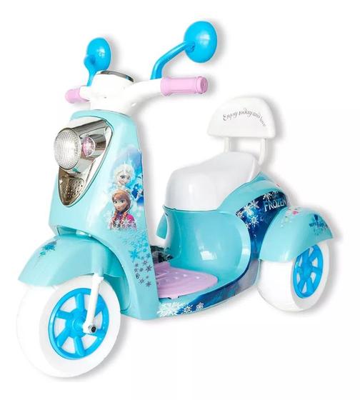 Imagem de Moto A Bateria P/ Crianças Frozen Motinha Elétrica Infantil