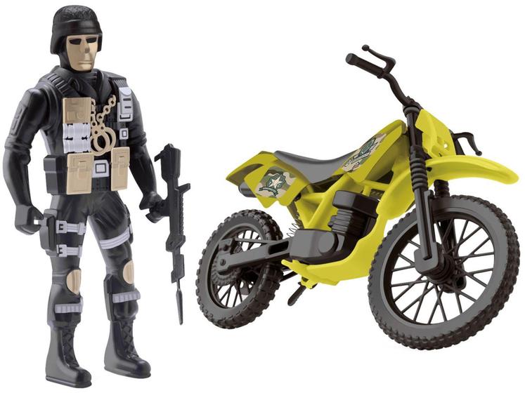 Imagem de Moto de Brinquedo Comando Trail Roda Livre - Samba Toys com Acessório