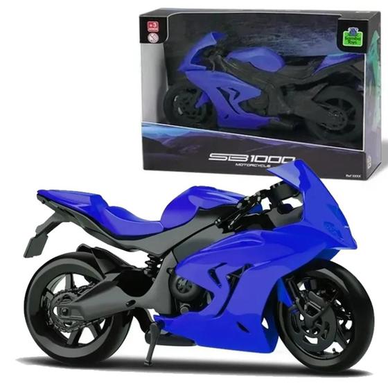 Imagem de Moto de Brinquedo Sb 1000 Azul Motorcycle Samba Toys