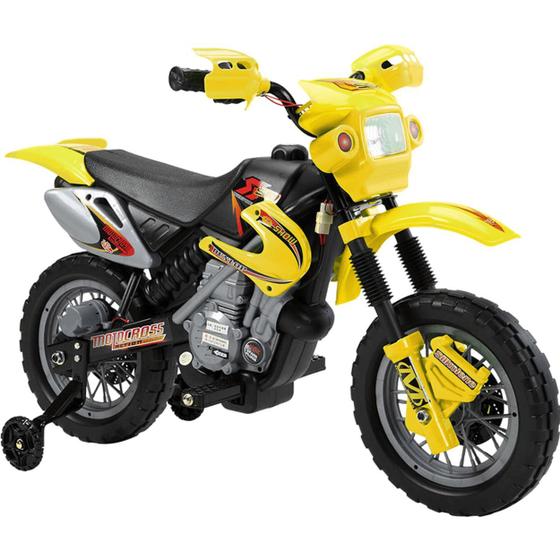 Imagem de Moto Eletrica Infantil Belfix Motocross Action Show 6V Amarelo