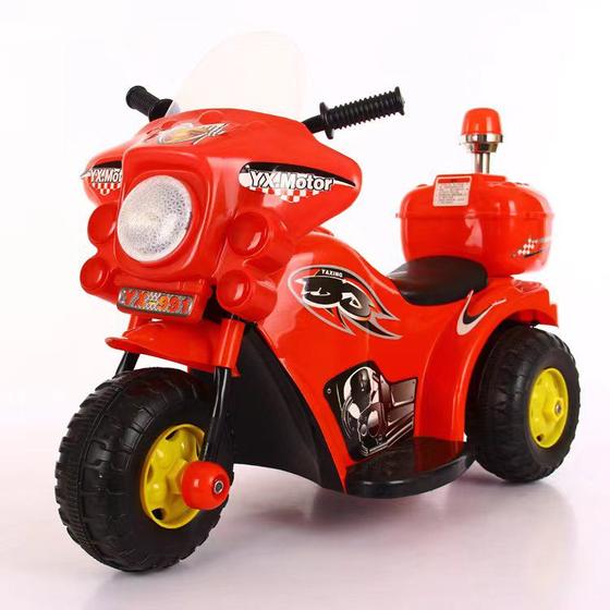 Imagem de Moto Elétrica Infantil Com Luz e Som Vermelha Shiny Toys 6V