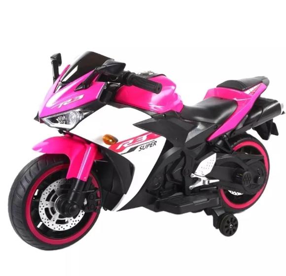 Moto Elétrica Infantil Ducati R3 12v rosa Menor preço em Moto Elétrica Infantil Ducati R3 12v rosa