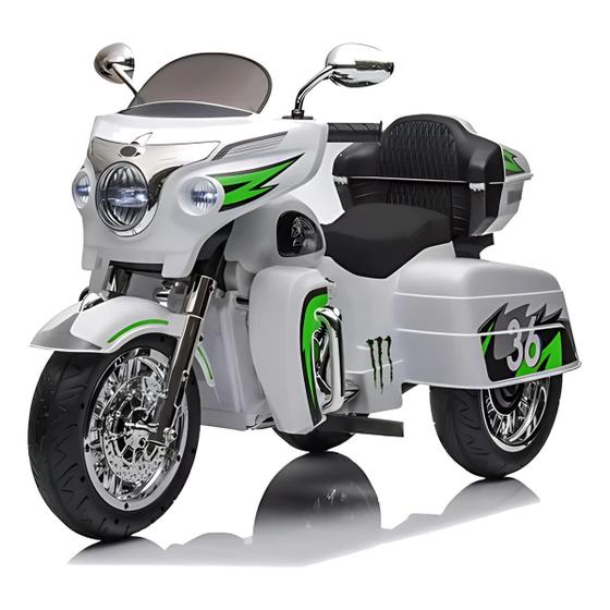 Imagem de Moto Elétrica Infantil Estrada 12v Som Motor Luz  Baú e Música