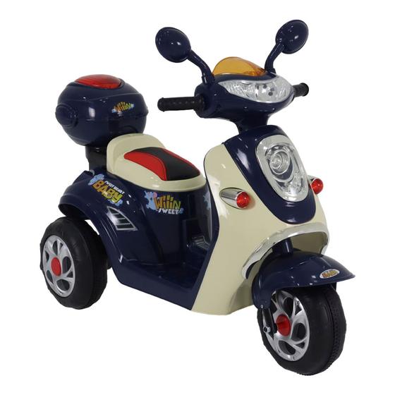 Imagem de Moto Elétrica Infantil Lambreta 6V Azul Bel