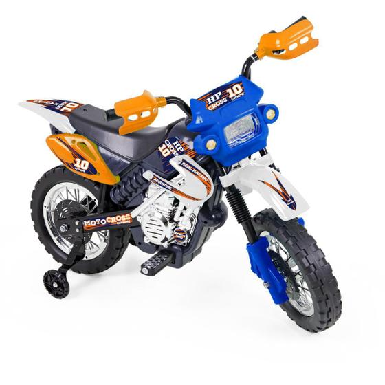 Imagem de Moto Elétrica Infantil Menino Azul Motocross 241 - Homeplay