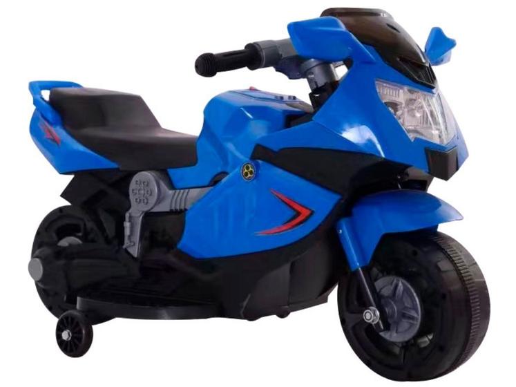 Imagem de Moto Elétrica Infantil Mini 6V Azul Vermelho Branco Bateria Recarregável Inmetro Importway