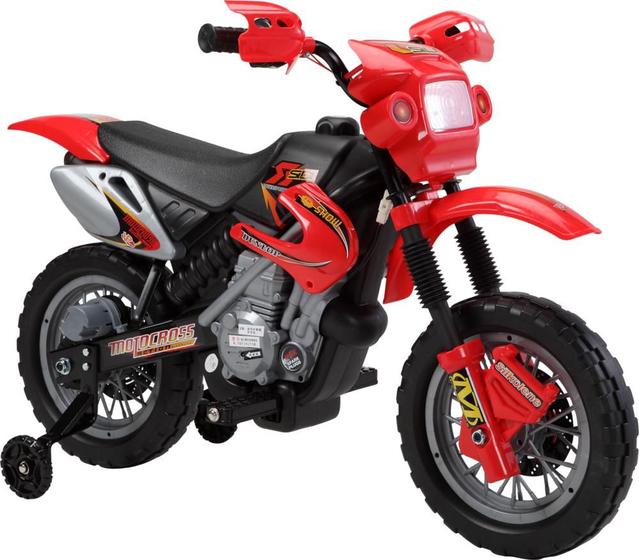 Moto elétrica infantil motocross vermelha - Bel Brink Menor preço em Moto elétrica infantil motocross vermelha - Bel Brink