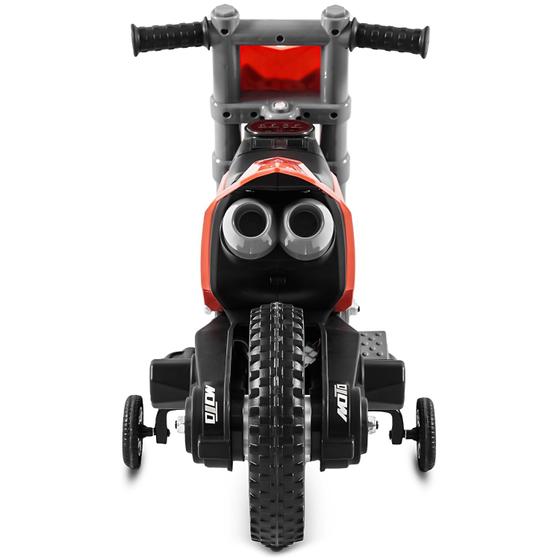 Imagem de Moto Eletrica Infantil Vermelha 6v Recarregavel Off Road Motocross - Unitoys