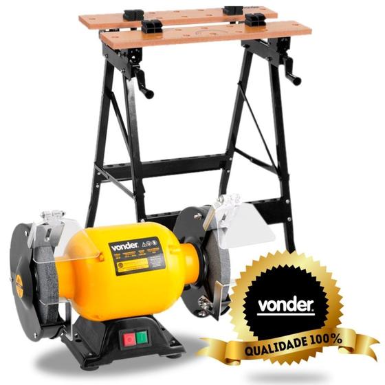 Moto Esmeril 360w Mono 220v Profissional + Bancada Trabalho VONDER