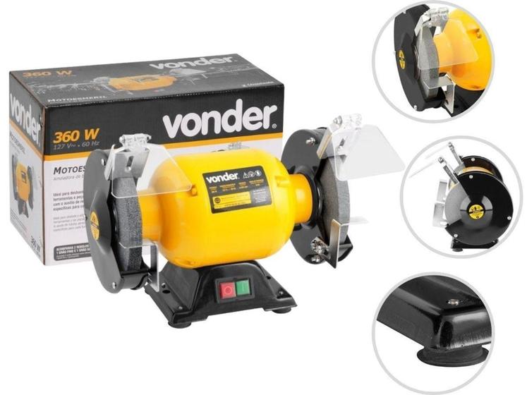 Moto Esmeril De Bancada 360w Vonder 6 Polegadas 3450rpm Esmeril