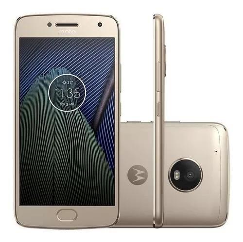 Celular Smartphone Motorola Moto G5 Plus Xt1683 32gb Dourado - Dual Chip