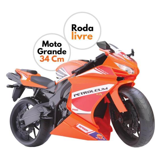 Imagem de Moto Infantil Brinquedo RM Motorcycle Moto Grande 34.5 Cm
