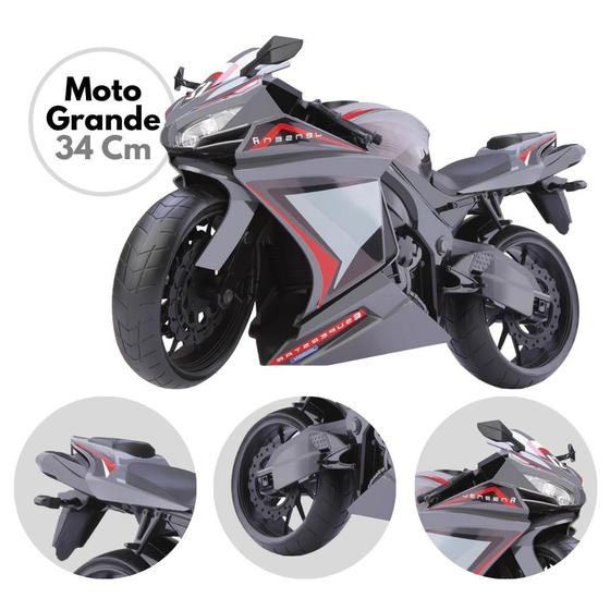 Imagem de Moto Infantil Brinquedo RM Motorcycle Moto Grande 34.5 Cm