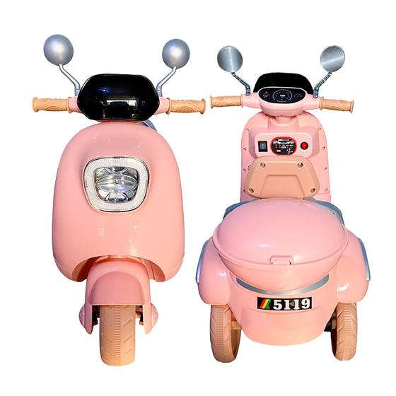 Imagem de Moto Lambreta Elétrica 6V Para Passeio Criança Cor Rosa