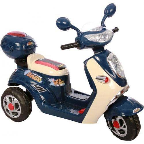 Imagem de Moto Lambreta Elétrica Infantil 6v Azul / Bege - Belfix