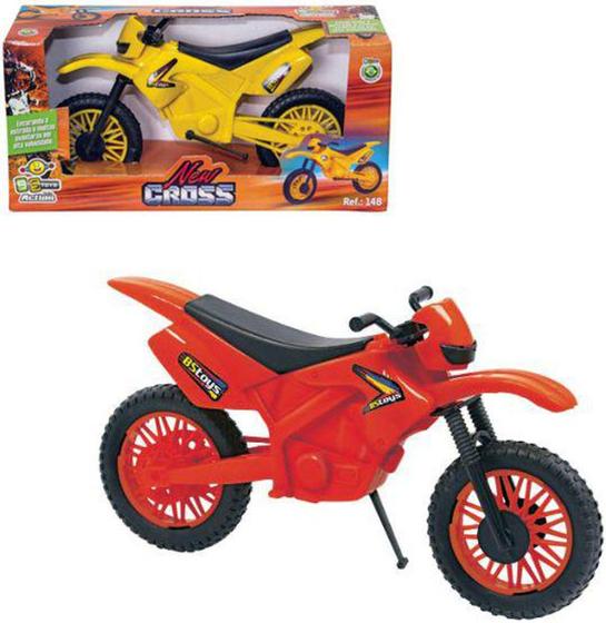 Imagem de Moto new cross roda livre colors na caixa - BS TOYS